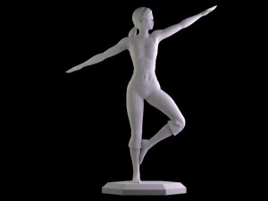Nintendo Wii Fit Trainer 3D-Druck Fitness Skulptur Yoga Kunst 3D Druckmodell