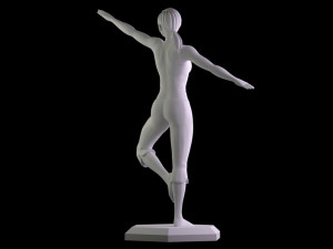 nintendo wii fit trainer 3d printing fitness sculpture yoga art 3D in 3DExport