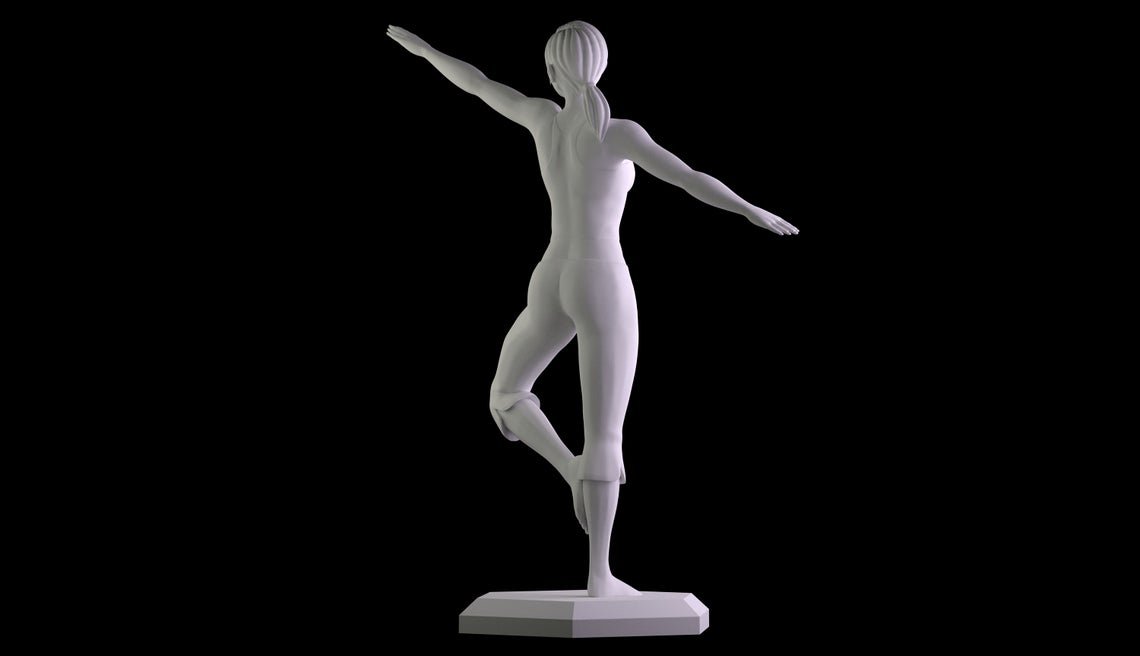 Espere representante dieta nintendo wii fit trainer 3d printing fitness sculpture yoga art Modelo de  impresión 3D in Mujer 3DExport
