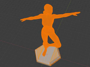 nintendo wii fit trainer 3d printing fitness sculpture yoga art 3D Print Model
