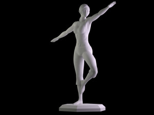 nintendo wii fit trainer 3d printing fitness sculpture yoga art 3Dプリントモデル