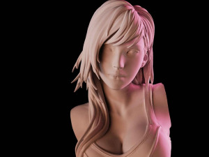 final fantasy 7 tifa lockhart bust sculpt 3d print stl files ff7 remake 3D Print Model
