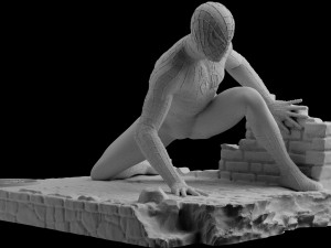 spiderman statue 3d print spider-man figure 3d print model marvel 3D-Druckmodell