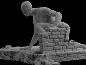 spiderman statue 3d print spider-man figure 3d print model marvel 3D-Druckmodell