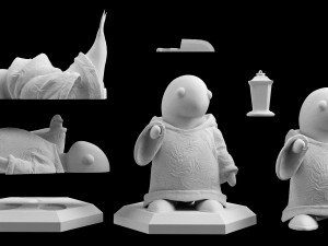 ff7 tonberry final fantasy statue sculpt 3d print stl files download files figure digital pattern 3D Print Model