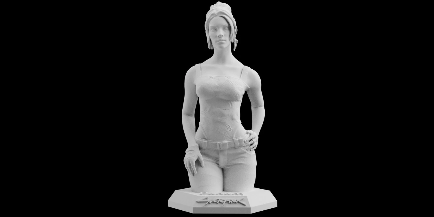 cyberpunk 2077 panam palmer download 3d print model stl files statue figure video game 3D Print Model .c4d .max .obj .3ds .fbx .stl .blend