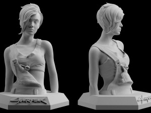 cyberpunk 2077 judy alvarez download 3d print model stl files statue figure video game 3D Print Model