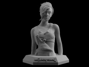 cyberpunk 2077 judy alvarez download 3d print model stl files statue figure video game 3D Print Model