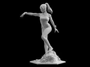 mortal kombat 11 sonya blade statue sculpt 3d print stl files 3D Print Model