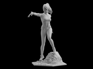mortal kombat 11 sonya blade statue sculpt 3d print stl files Modèles 3D en vedette