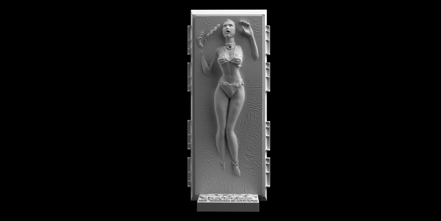 star wars slave leia in carbonite download 3d print model stl files statue 3D Print Model .c4d .max .obj .3ds .fbx .stl .blend 