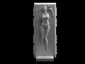 star wars slave leia in carbonite download 3d print model stl files statue 3D Print Model