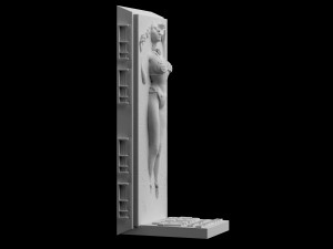 star wars slave leia in carbonite download 3d print model stl files statue 3D-Druckmodell