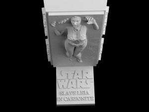 star wars slave leia in carbonite download 3d print model stl files statue 3D-Druckmodell