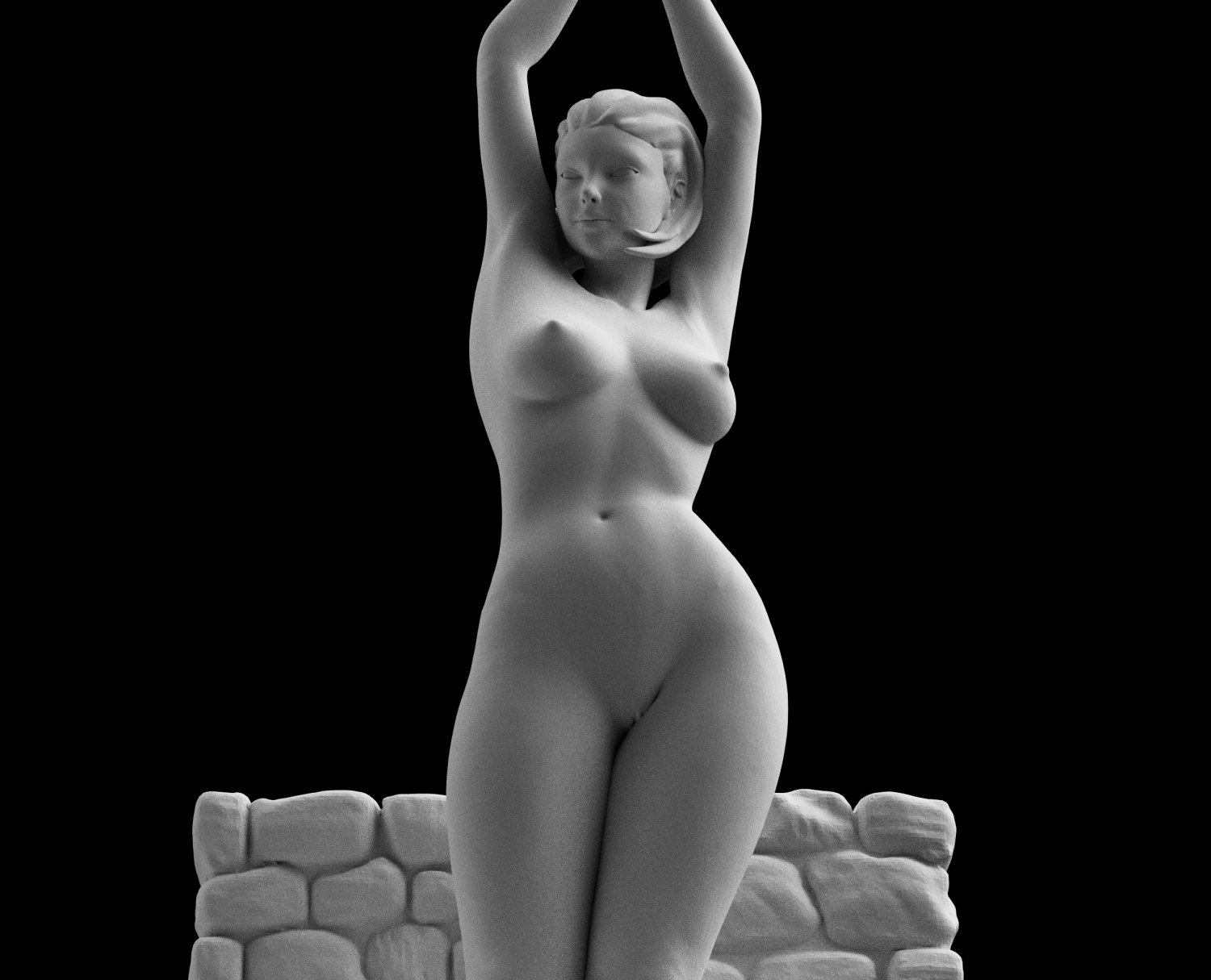 woman in fountain sculpture art naked figure download 3d print model stl  files statue 3D Принт Модель in Скульптуры 3DExport