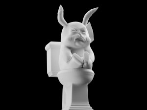 pooping pikachu free 3d print model 3D Print Model