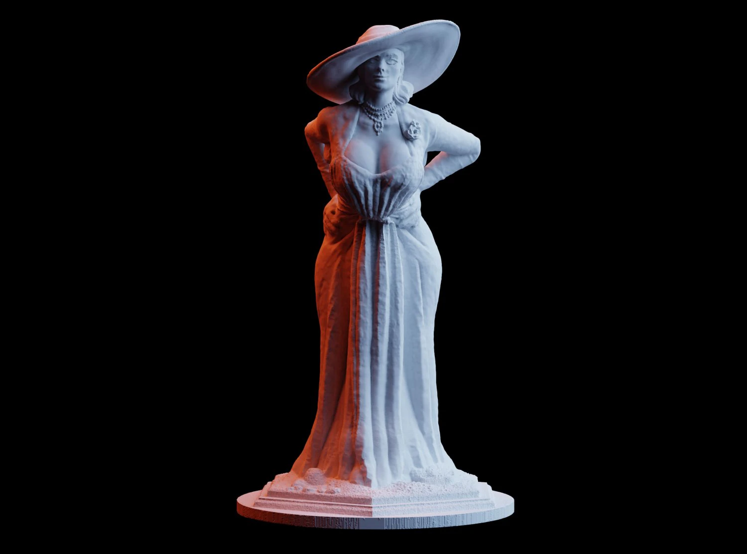 resident evil village alcina dimitrescu statue 3d print model 3D Print Model .c4d .max .obj .3ds .fbx .stl .blend 