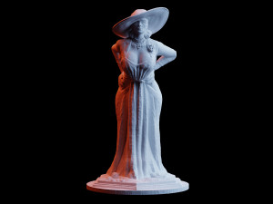 resident evil village alcina dimitrescu statue 3d print model 3D Print Model