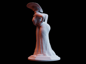 resident evil village alcina dimitrescu statue 3d print model Modelo de Impressão 3D