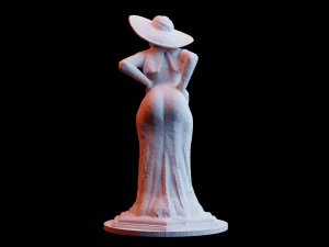 resident evil village alcina dimitrescu statue 3d print model 3D Print Model