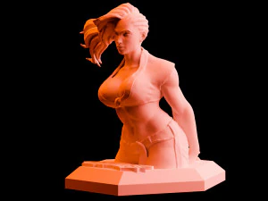 street fighter laura matsuda 3d print statue stl files download files figure digital pattern print 3D Print Model