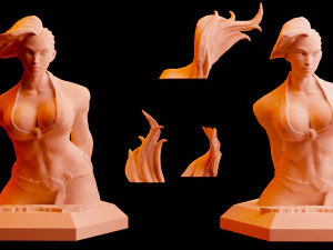 street fighter laura matsuda 3d print statue stl files download files figure digital pattern print 3D Print Model