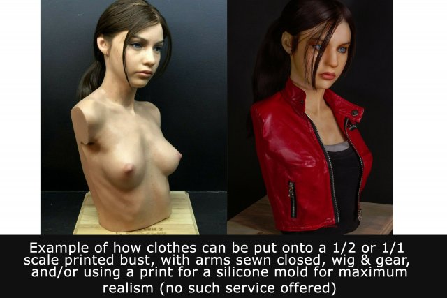 Jill Valentine Bust Classic Resident Evil - 3D Print Model by BlueAzureArt