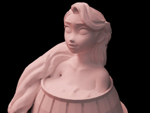 tangled rapunzel in bath statue sculpt 3d print stl files download figure digital disney princess 3D Принт Модель