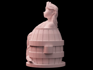 tangled rapunzel in bath statue sculpt 3d print stl files download figure digital disney princess 3D Принт Модель