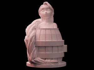 tangled rapunzel in bath statue sculpt 3d print stl files download figure digital disney princess 3D Print Model