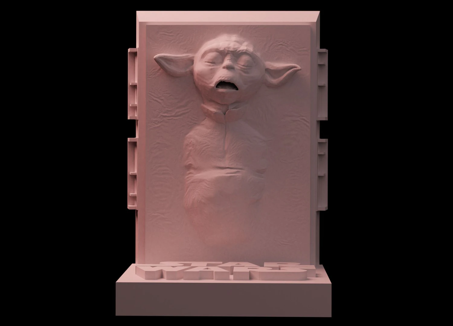 star wars yoda in carbonite download 3d print model stl files statue figure digital 3d print 3D Print Model .c4d .max .obj .3ds .fbx .stl .blend 