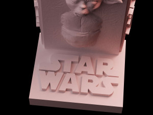 star wars yoda in carbonite download 3d print model stl files statue figure digital 3d print 3D 打印模型