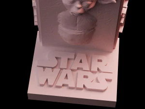 star wars yoda in carbonite download 3d print model stl files statue figure digital 3d print 3D Print Model