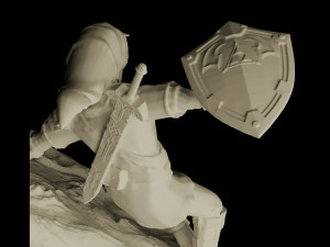 link action figure the legend of zelda statue for 3d print 3D Print Model