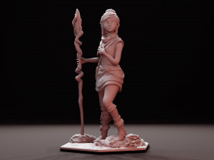 Kena Bridge of Spirits Statue Sculpt 3D Print STL Files Download file figure digital pattern 3D-printmodel