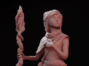 Kena Bridge of Spirits Statue Sculpt 3D Print STL Files Download file figure digital pattern 3D-printmodel