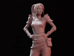 Final Fantasy 7 Jessie Rasberry Statue Remake Bust Sculpt 3D Print STL Files Download file figure 3D Print Model