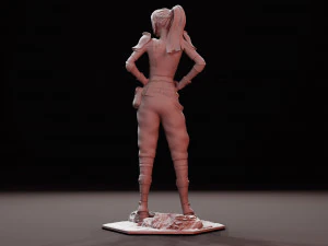 Final Fantasy 7 Jessie Rasberry Statue Remake Bust Sculpt 3D Print STL Files Download file figure 3D Print Model