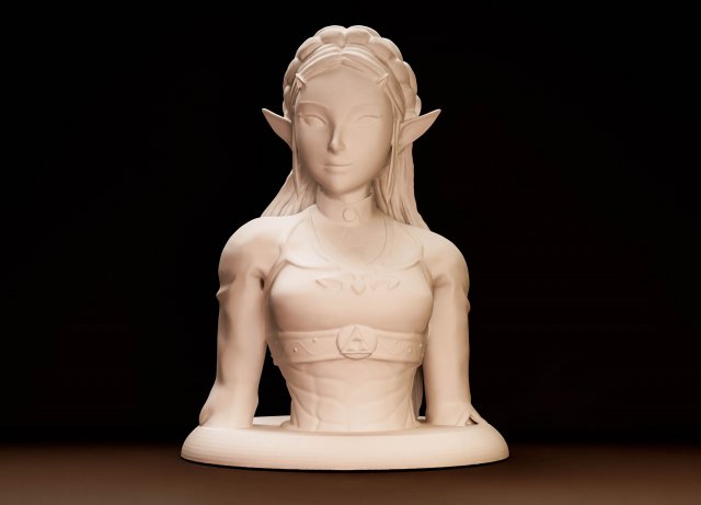 Princess Zelda Statue 3D print Model STL files Figure digital pattern 3D printing The Legend of 3D 프린트 모델 .c4d .max .obj .3ds .fbx .stl .blend 