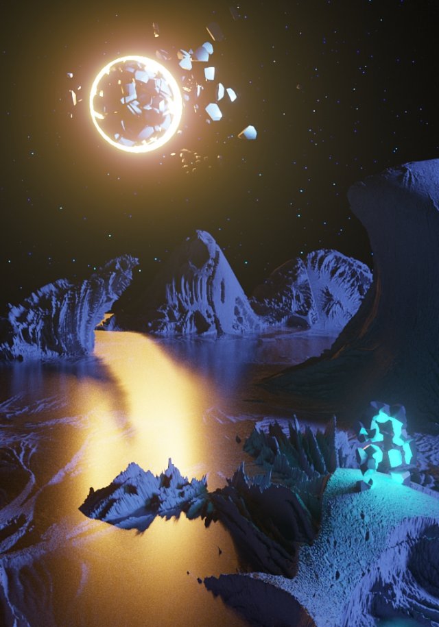 landscape of planet x 3D Model .c4d .max .obj .3ds .fbx .stl .blend 