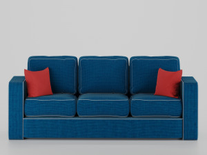 blue sofa 3D Model