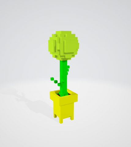 colorful potted flowers Model 3D .c4d .max .obj .3ds .fbx .stl .blend 