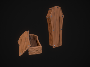 stylized coffin 3D Model