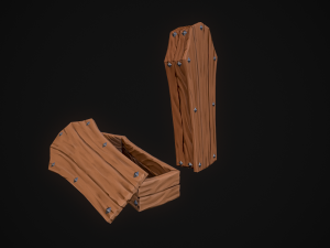 stylized coffin 3D 模型