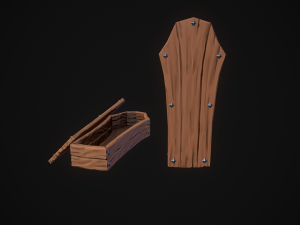 stylized coffin 3D 模型