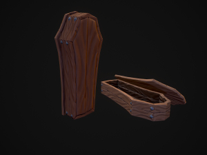 stylized coffin 3D 模型