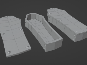 stylized coffin 3D 模型