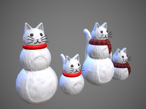 snowman cat 3D Models