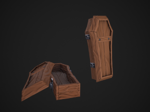 stylized coffin 3D Model