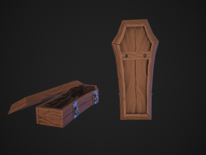 stylized coffin 3D Model